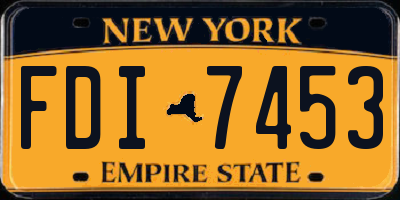 NY license plate FDI7453