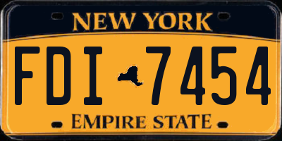 NY license plate FDI7454