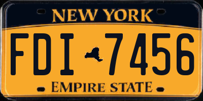 NY license plate FDI7456