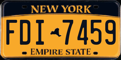 NY license plate FDI7459