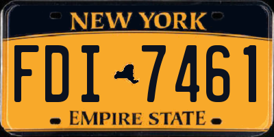 NY license plate FDI7461