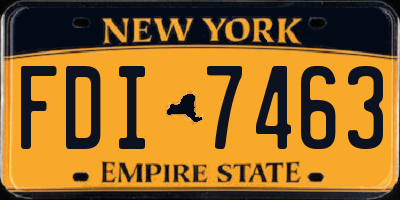 NY license plate FDI7463