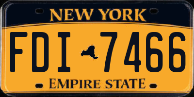 NY license plate FDI7466
