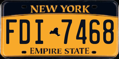 NY license plate FDI7468