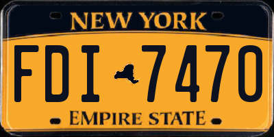 NY license plate FDI7470