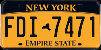 NY license plate FDI7471