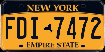 NY license plate FDI7472