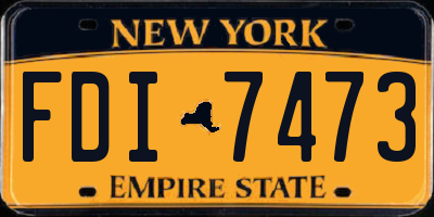 NY license plate FDI7473