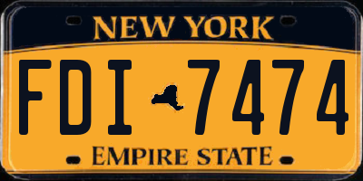 NY license plate FDI7474