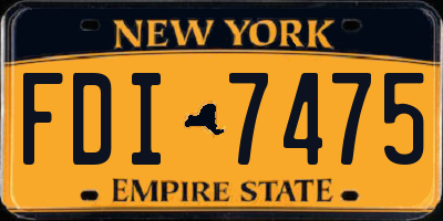 NY license plate FDI7475