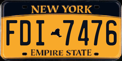 NY license plate FDI7476