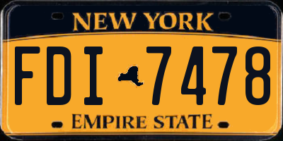 NY license plate FDI7478