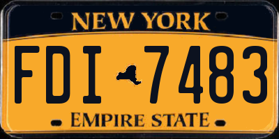 NY license plate FDI7483