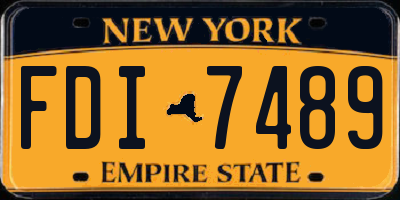 NY license plate FDI7489