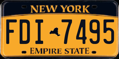 NY license plate FDI7495