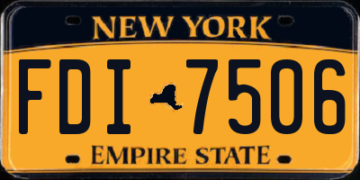 NY license plate FDI7506