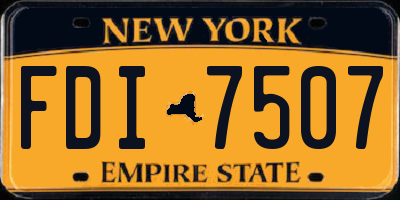 NY license plate FDI7507