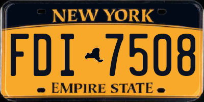 NY license plate FDI7508