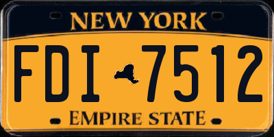 NY license plate FDI7512