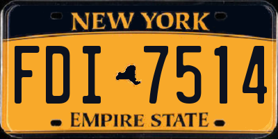 NY license plate FDI7514