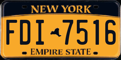NY license plate FDI7516