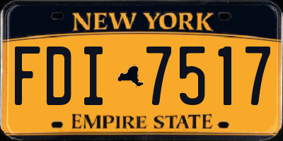 NY license plate FDI7517