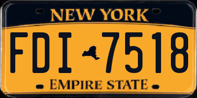 NY license plate FDI7518