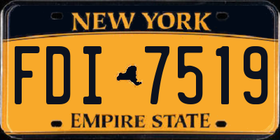 NY license plate FDI7519