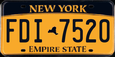 NY license plate FDI7520
