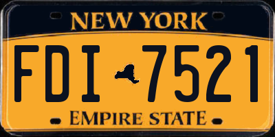 NY license plate FDI7521