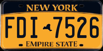NY license plate FDI7526