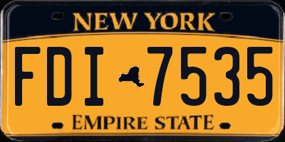 NY license plate FDI7535
