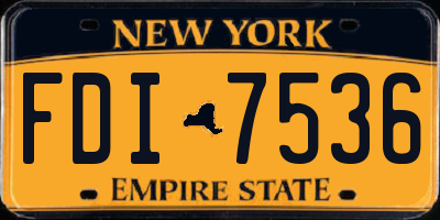 NY license plate FDI7536