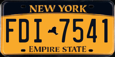 NY license plate FDI7541