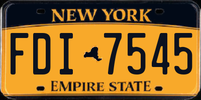 NY license plate FDI7545