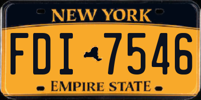 NY license plate FDI7546