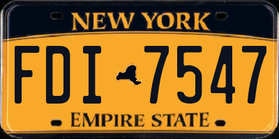 NY license plate FDI7547
