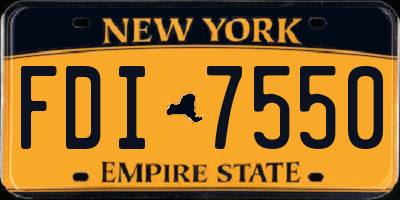 NY license plate FDI7550