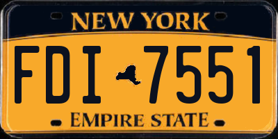 NY license plate FDI7551