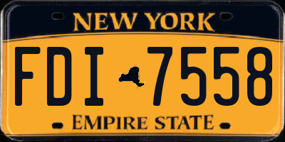 NY license plate FDI7558