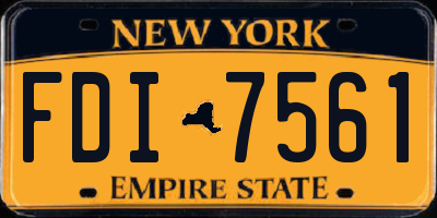 NY license plate FDI7561