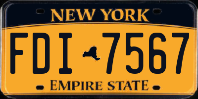 NY license plate FDI7567