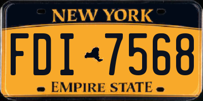 NY license plate FDI7568