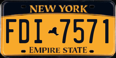 NY license plate FDI7571