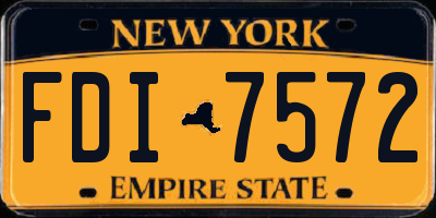 NY license plate FDI7572