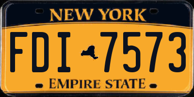 NY license plate FDI7573