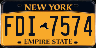 NY license plate FDI7574