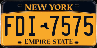NY license plate FDI7575