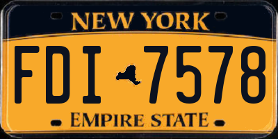 NY license plate FDI7578