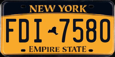 NY license plate FDI7580